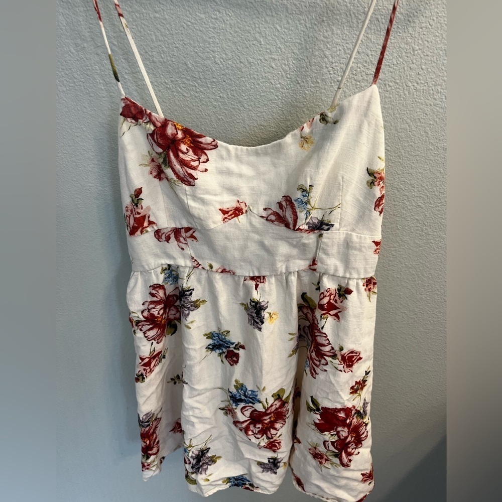 Zara floral linen mini dress - Picture 5 of 8